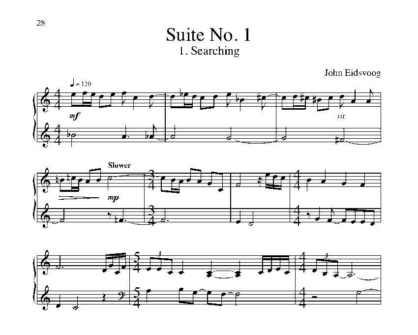Suite No. 1 sheet music and 3 <b>FREE</b> MP3's